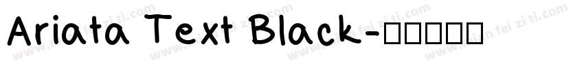 Ariata Text Black字体转换